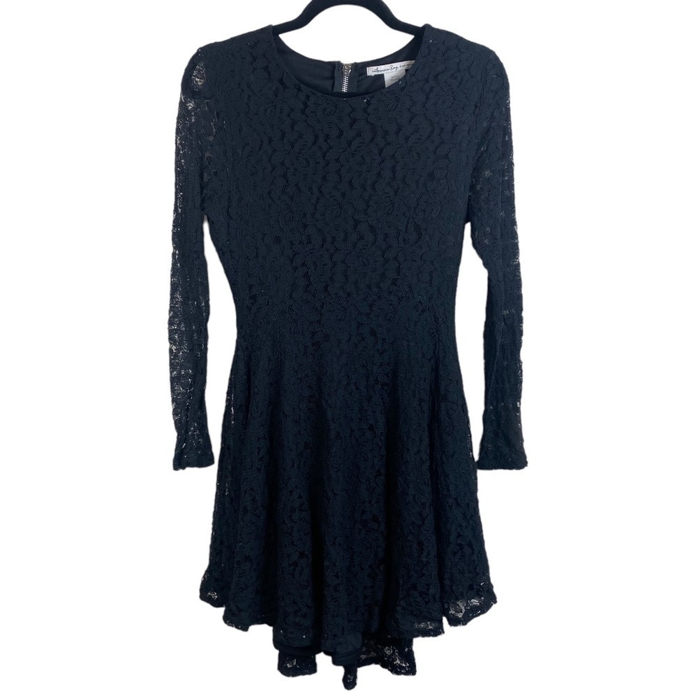 American Rag Full Lace Long Sleeve Back Zipper Dress
